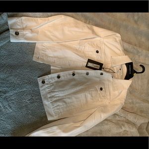 White jean jacket